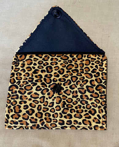 Handmade Fabric Wallet, Gift Card Holder, Coin Purse, Cheetah Print